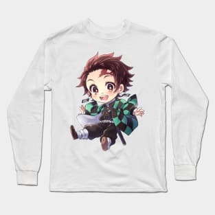 Chibi Tanjiro From Demon Slayer Long Sleeve T-Shirt